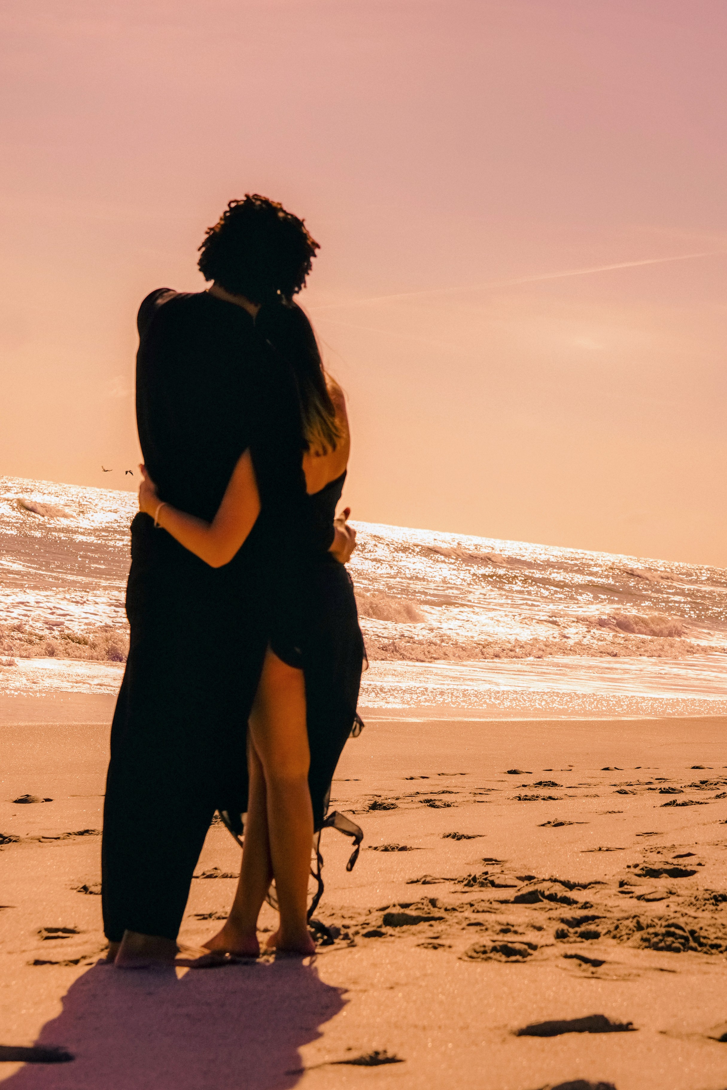 Couple looking at the sun together